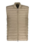Light Padded Bomber Vest - Cold Beige