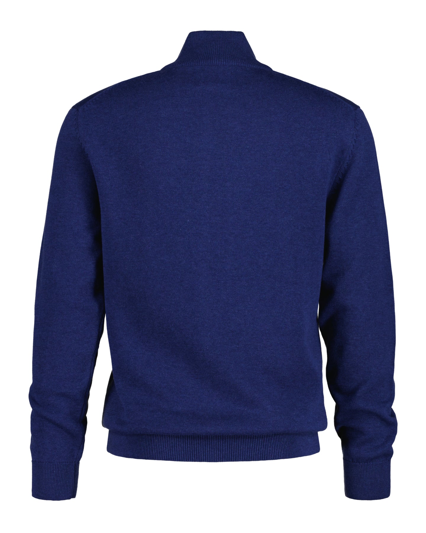 Casual Cotton Zip Cardigan - Marine Melange