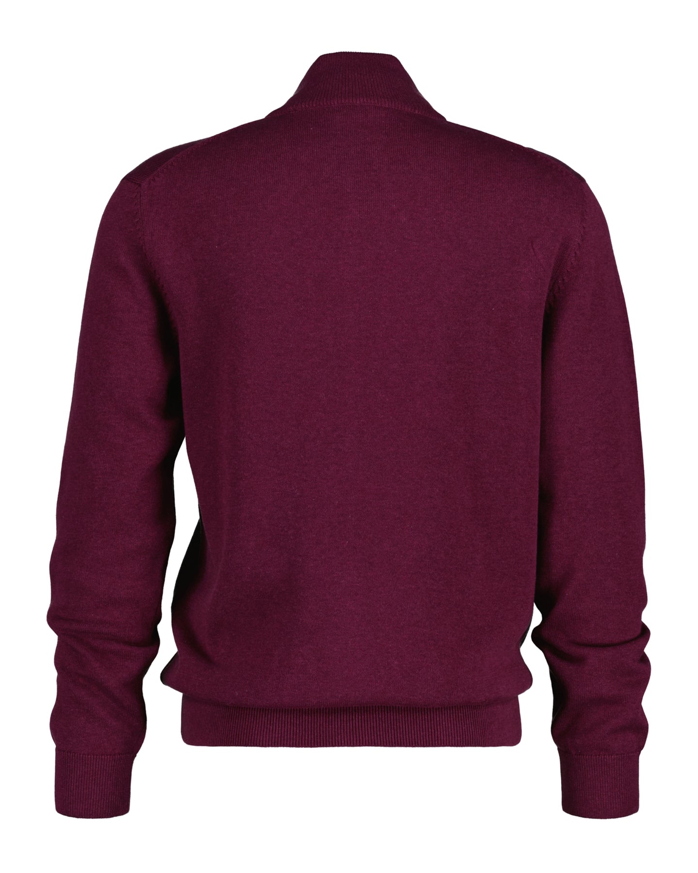 Casual Cotton Zip Cardigan - Plumped Red