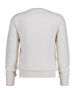 Micro Cotton Texture C-Neck - Cream