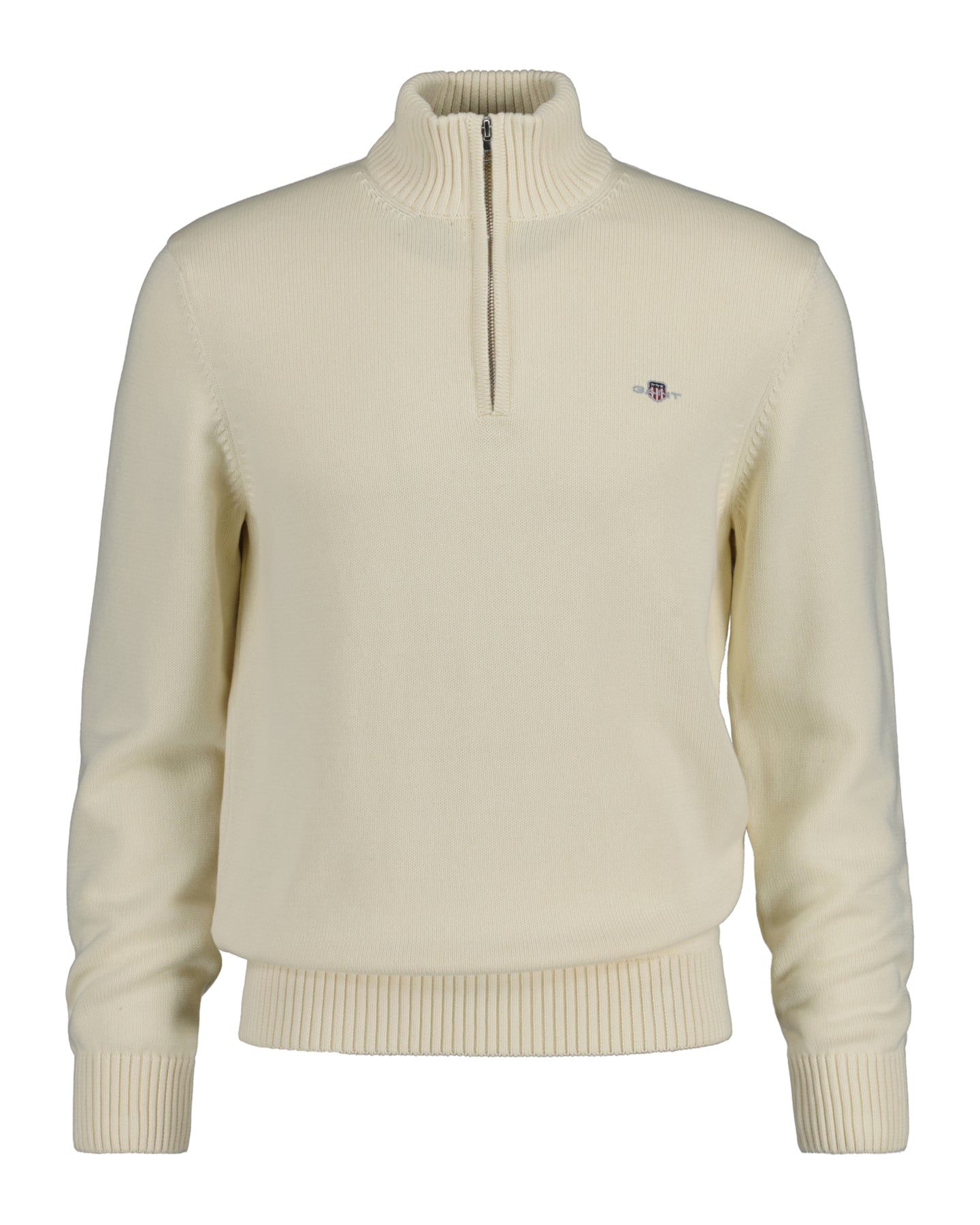 Casual Cotton Halfzip - Cream