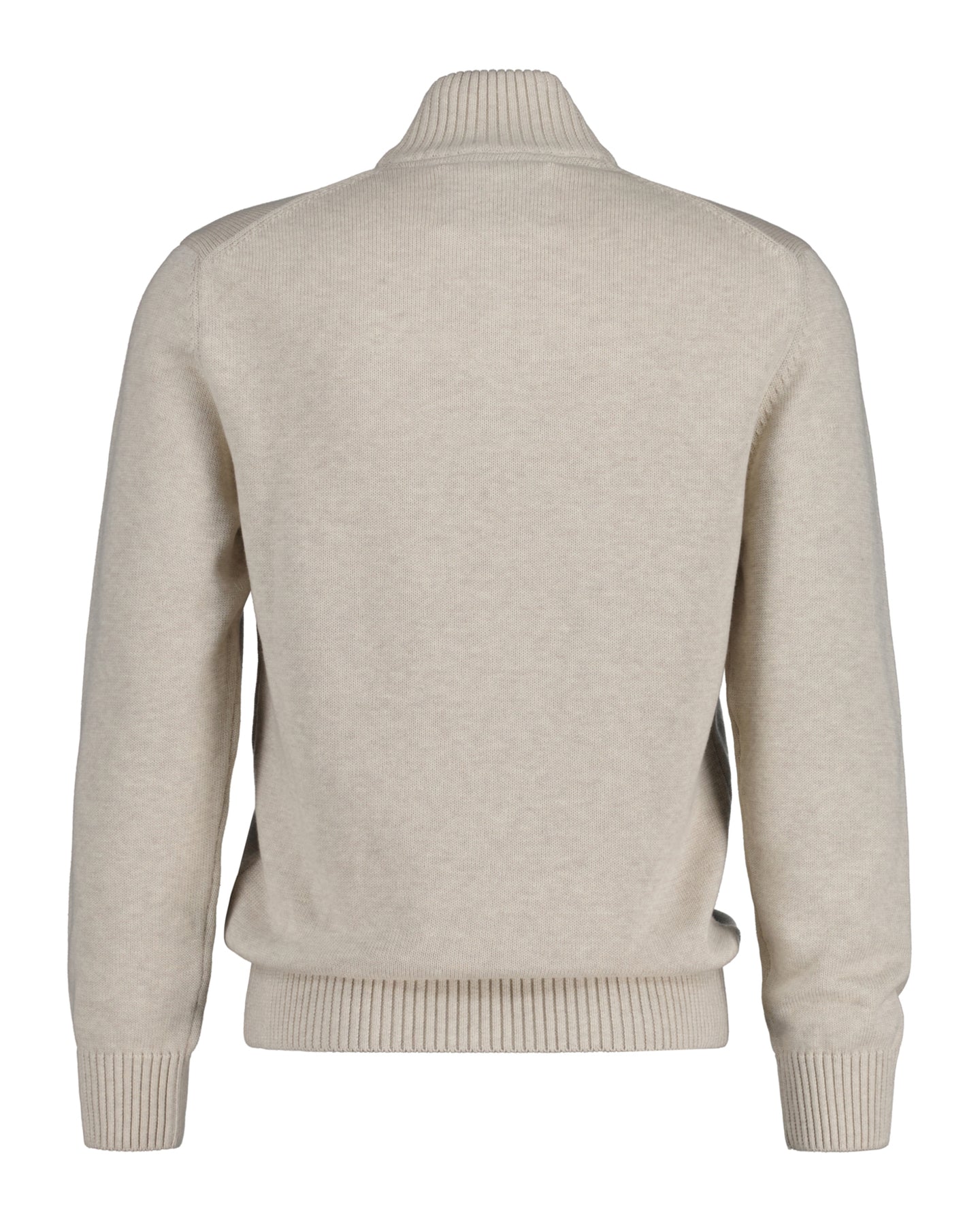 Casual Cotton Halfzip - Light Beige Melange