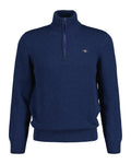 Casual Cotton Halfzip - Dark Jeansblue Melange