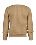 Cotton Cable C-Neck - Khaki Melange