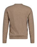 Superfine Lambswool C-Neck - Dark Sand Melange