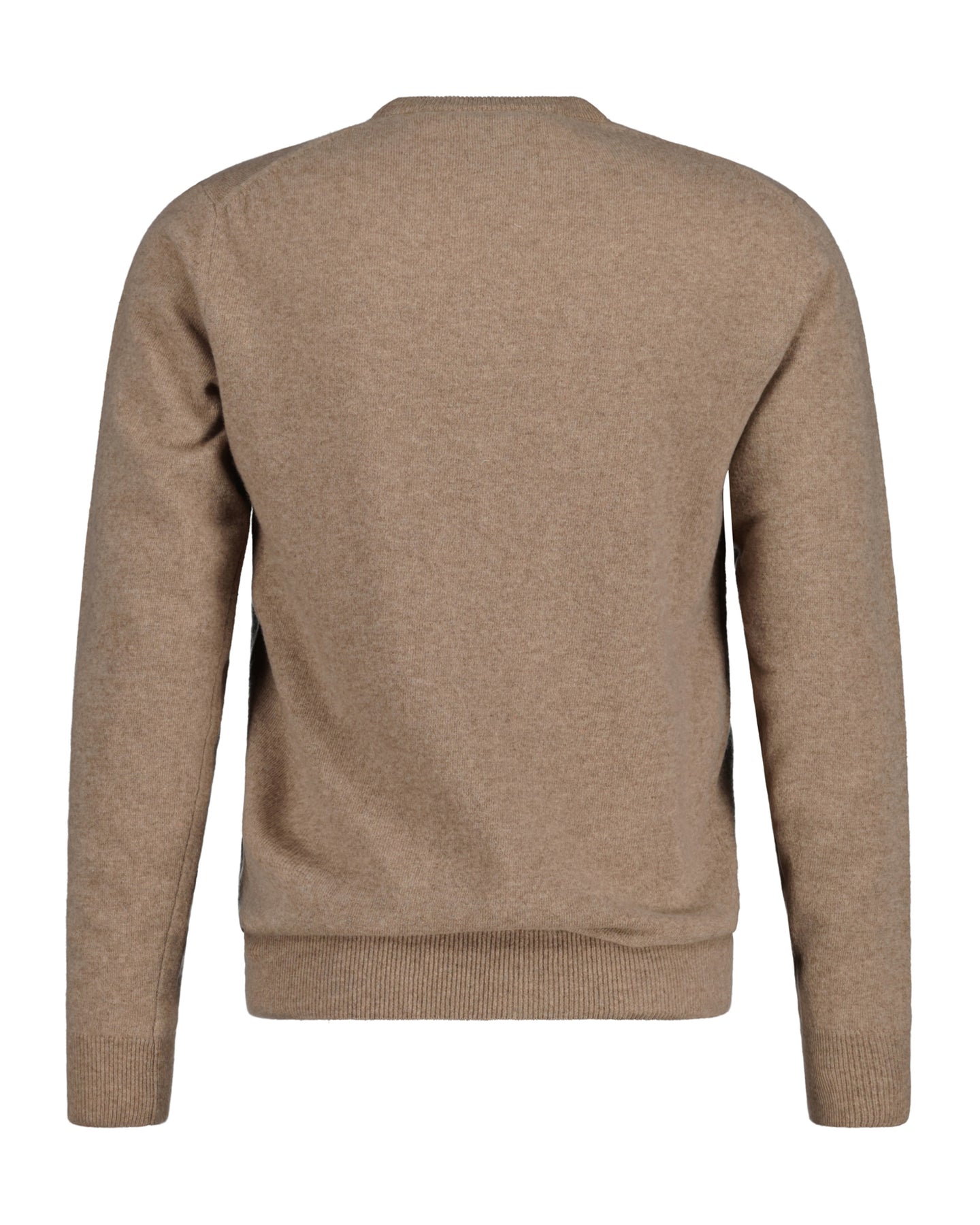 Superfine Lambswool C-Neck - Dark Sand Melange