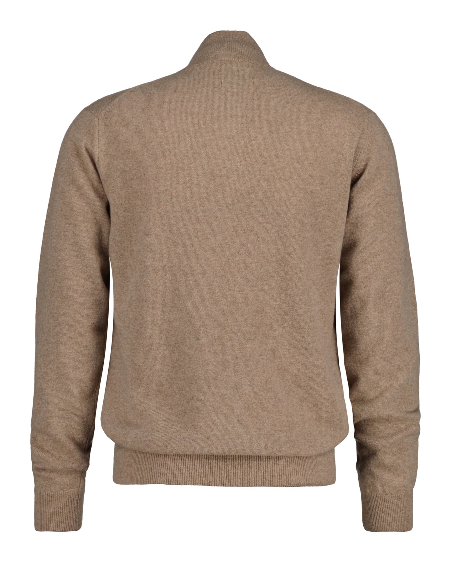 Superfine Lambswool Half Zip - Dark Sand Melange