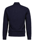 Superfine Lambswool Half Zip - Dark Navy Melange