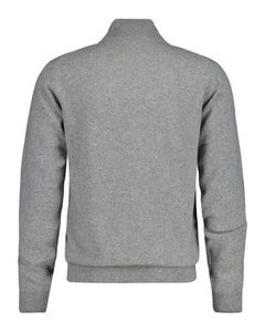Superfine Lambswool Half Zip - Grey Melange