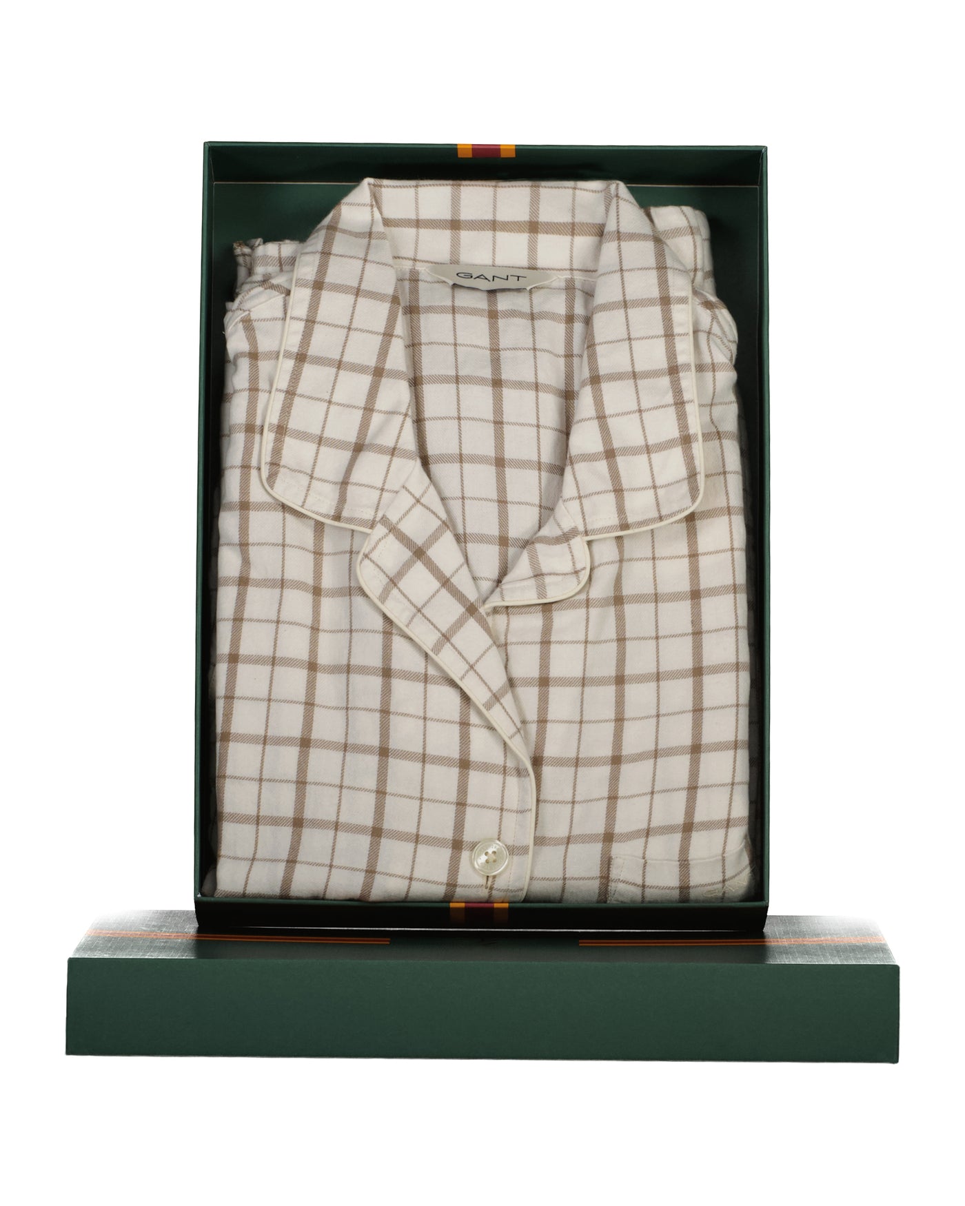 GANT Flanellpyjamas Set Presentask - Cream