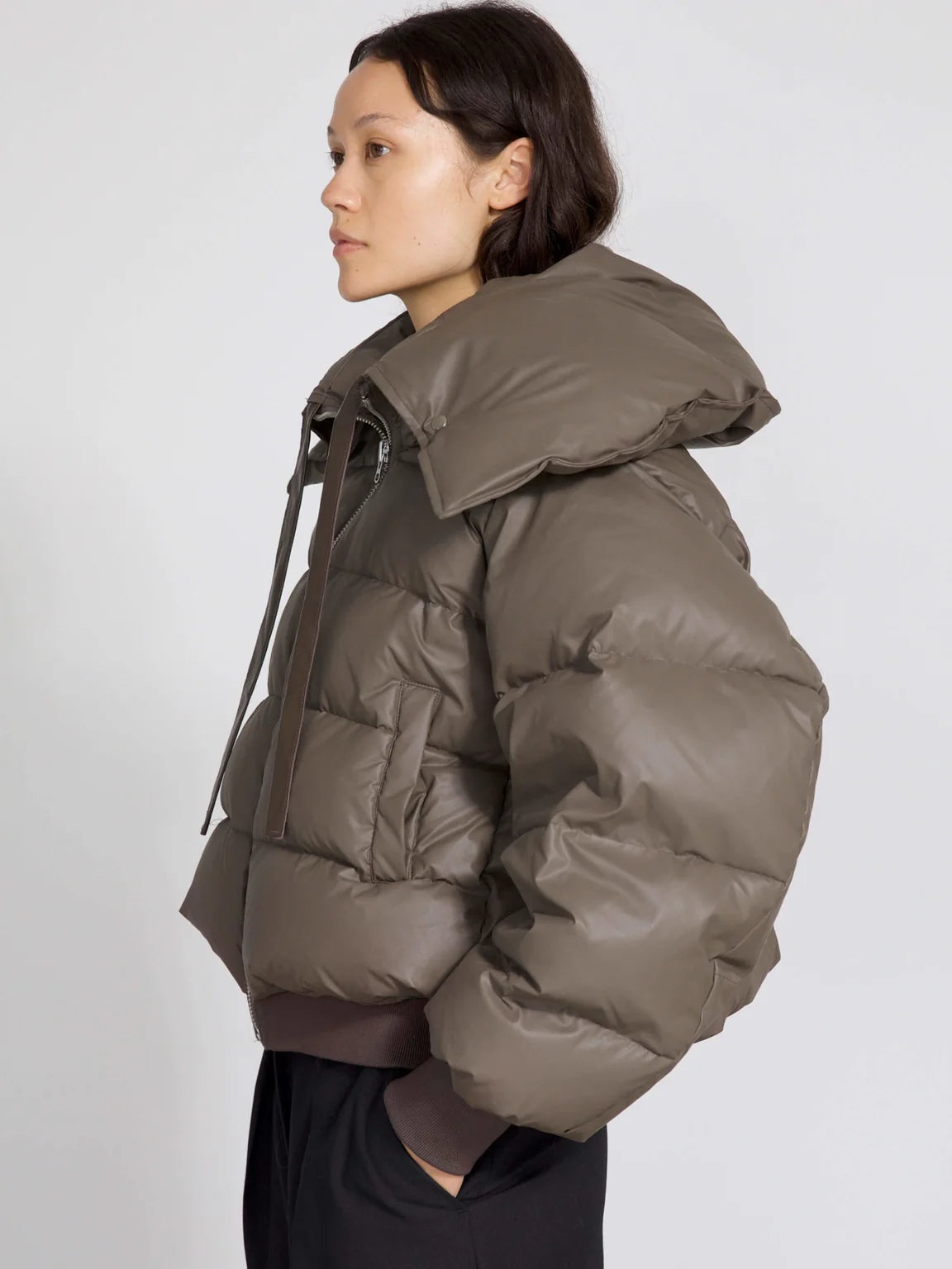 Morgan Puffer Jacket - Grå/Brun