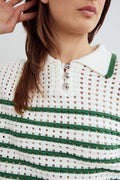 Leen Knit - Talani Green Stripe