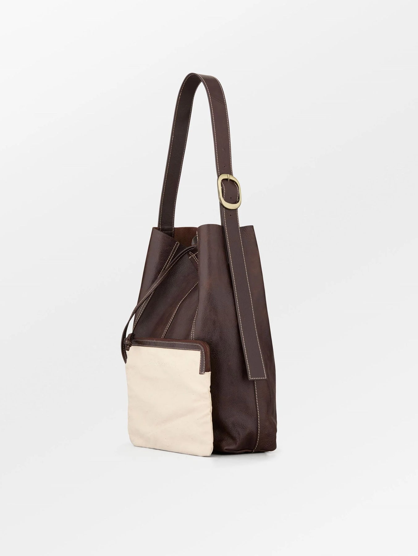 Panel Mae Buckle Bag - Chocolate Torte