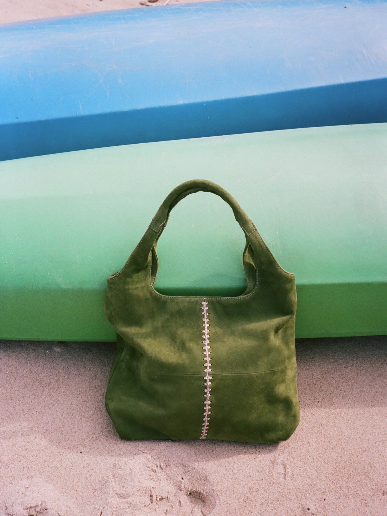 Suede Clea Crochet Bag - Grön