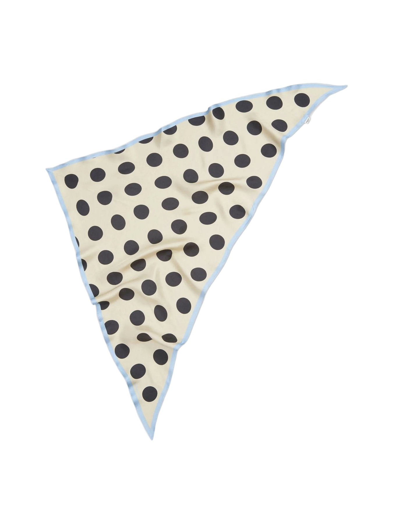 Maxi Polka Triangle Sia Scarf - Birch White