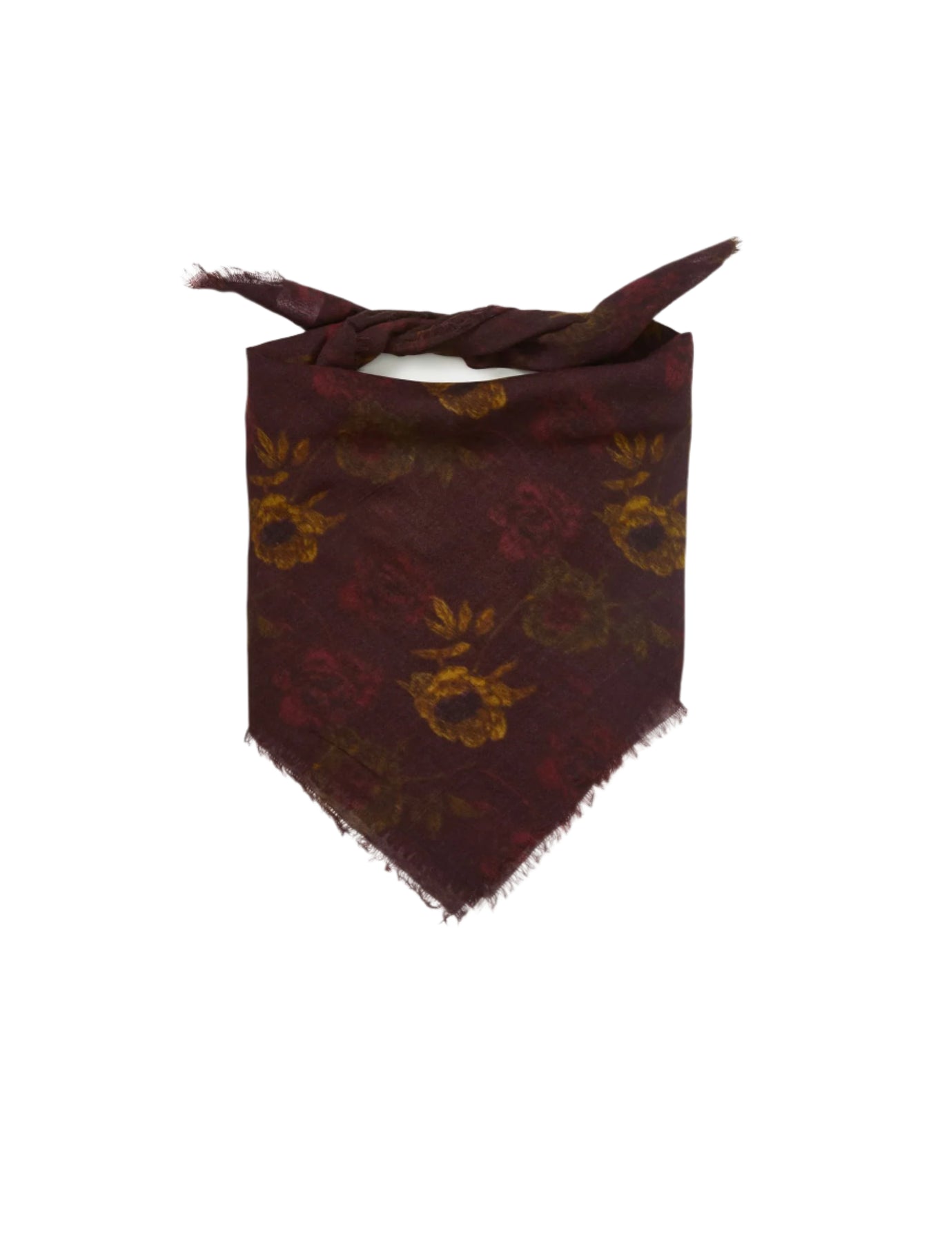 Magna Flower Siw Scarf - Chocolate Brown