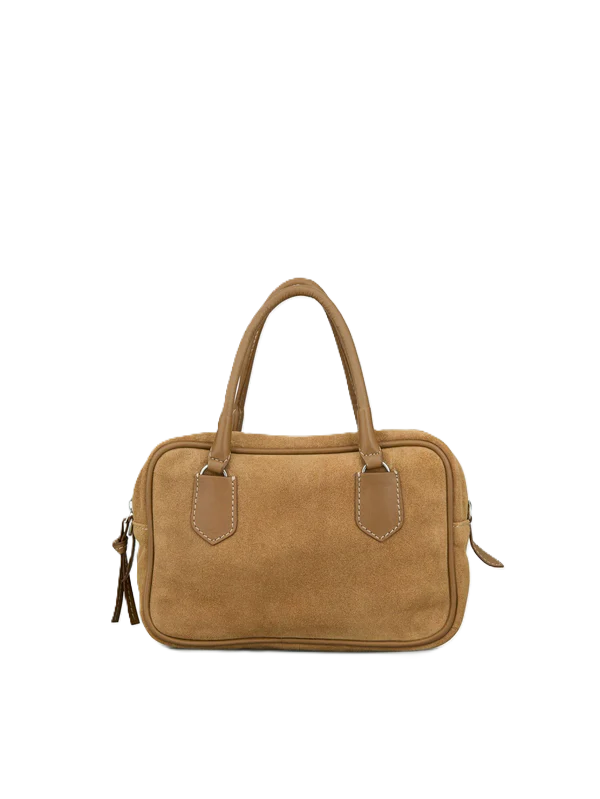 Suede Bree Bag - Almond Brown
