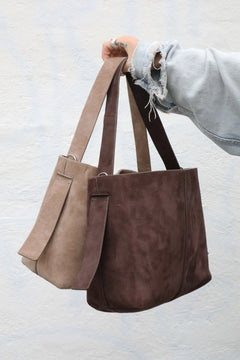 Suede Fraya Small Bag - Moral Gray