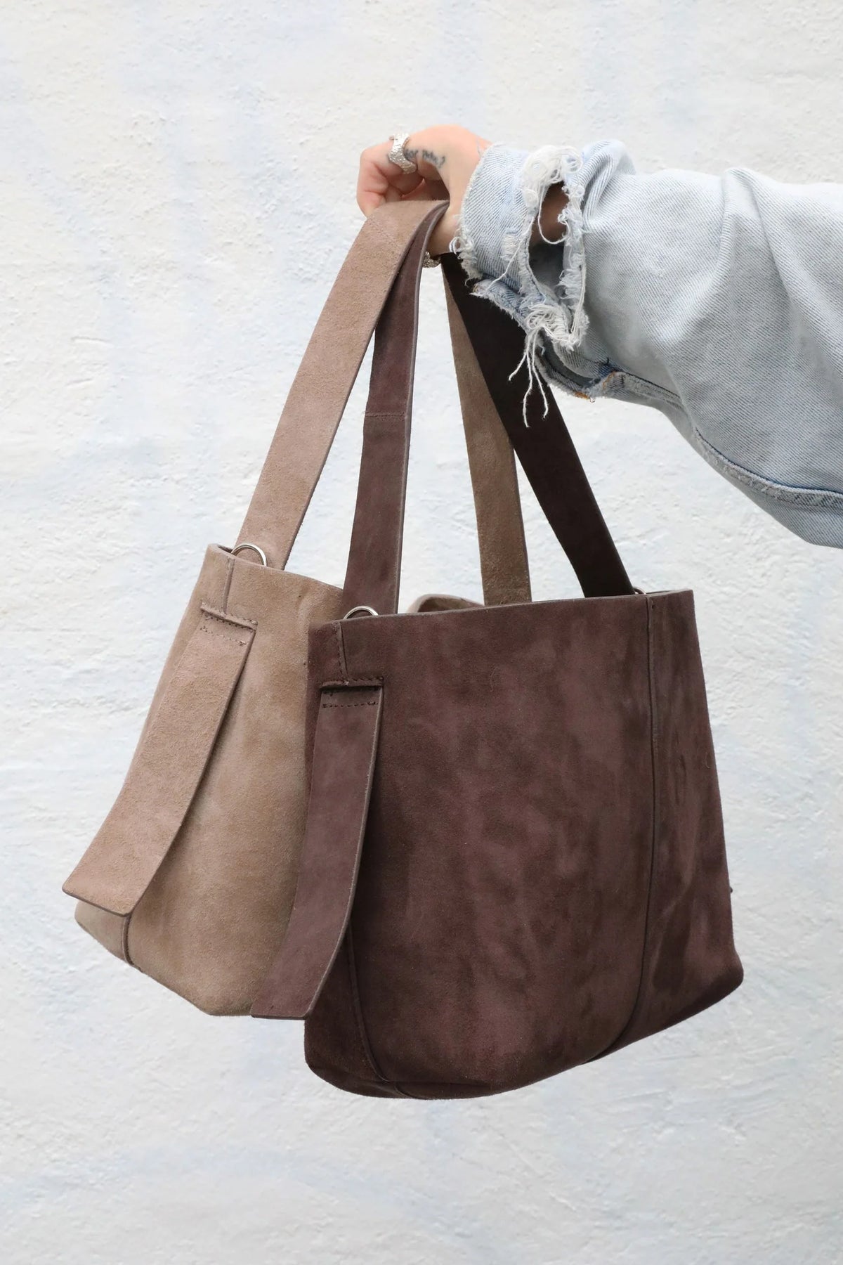 Suede Fraya Small Bag - Moral Gray