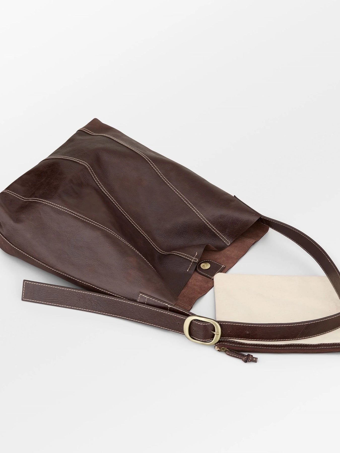 Panel Mae Buckle Bag - Chocolate Torte
