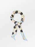 Maxi Polka Triangle Sia Scarf - Birch White
