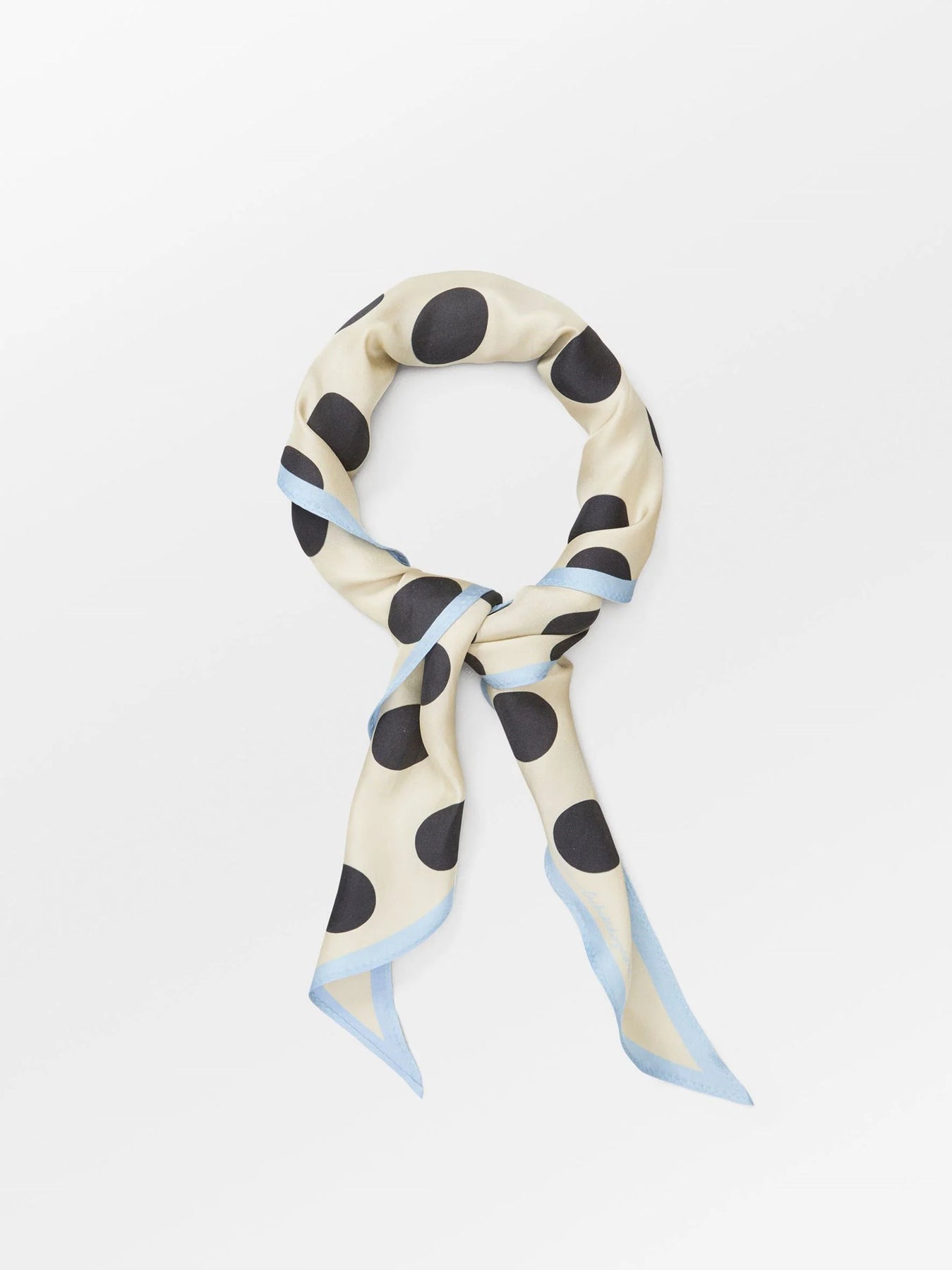 Maxi Polka Triangle Sia Scarf - Birch White