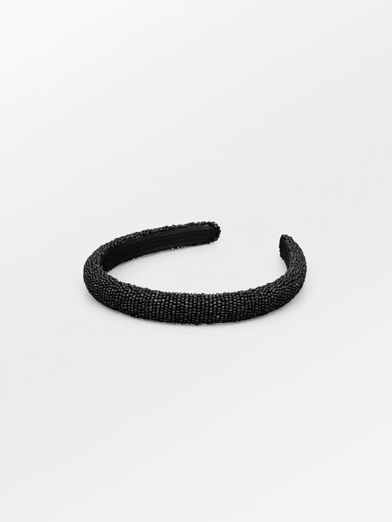 Becksöndergaard Solid Slim Beaded Diadem - Svart