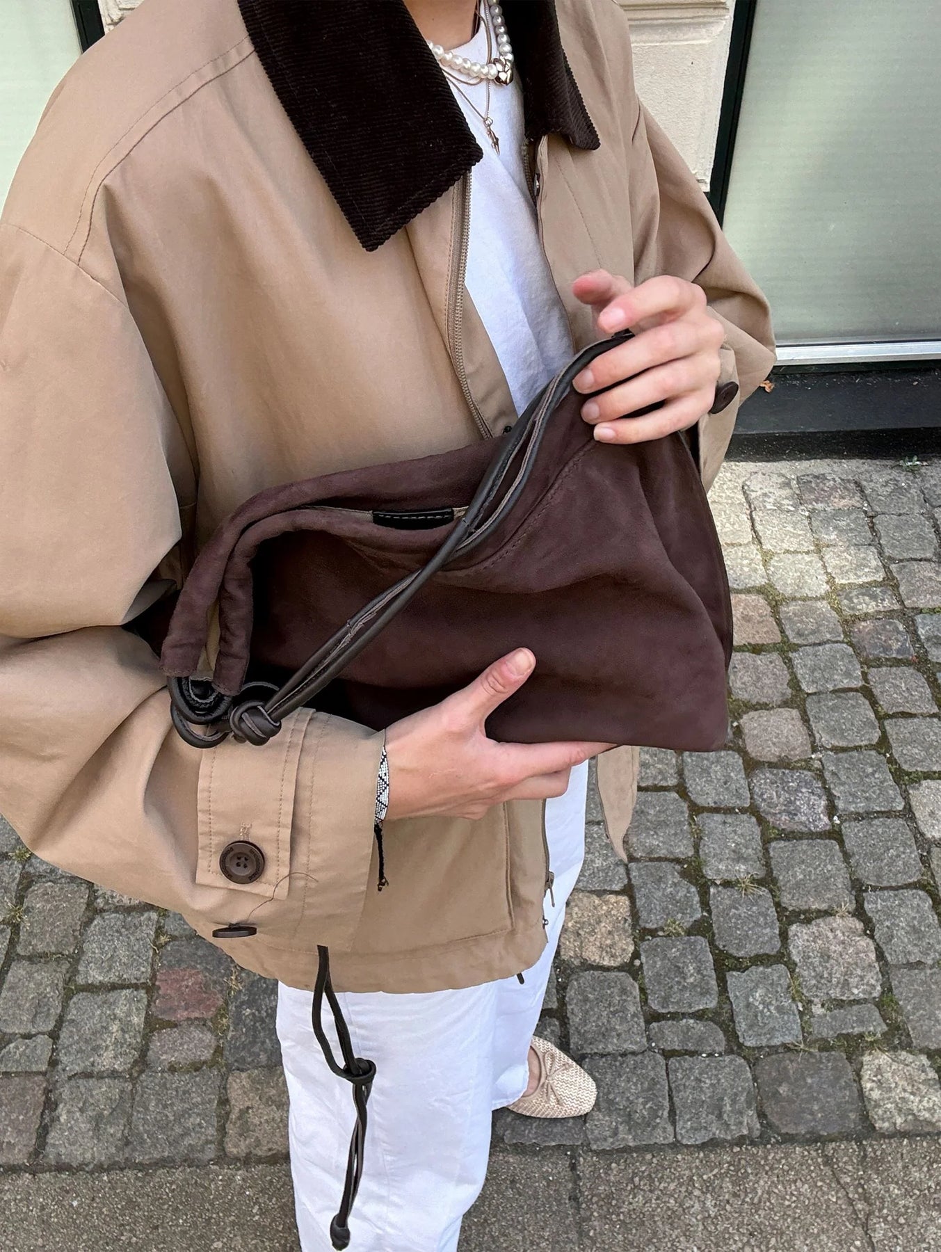 Suede Giana Bag - Hot Fudge Brown