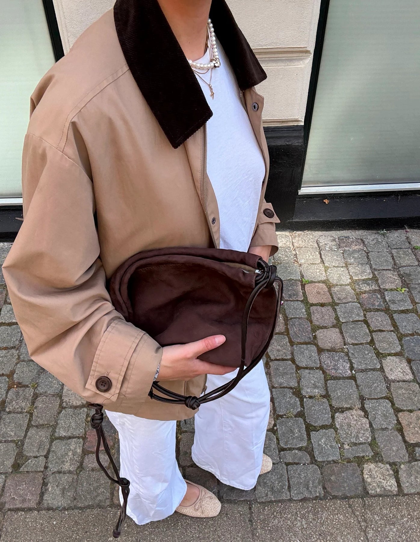 Suede Giana Bag - Hot Fudge Brown