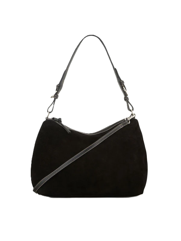 Suede Ginni Medi Bag - Black