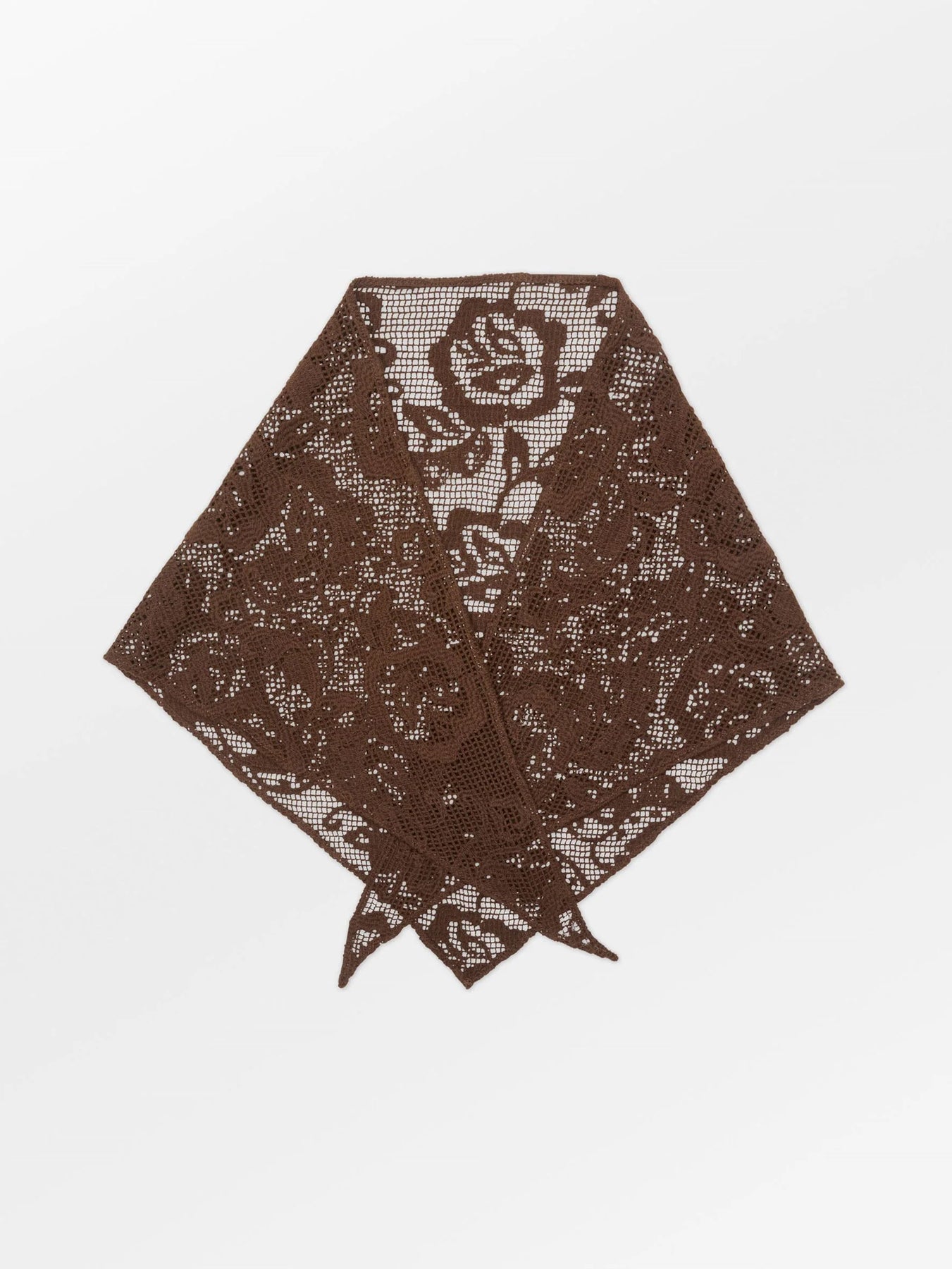 Croflora Triangle Scarf - Hot Fudge Brown