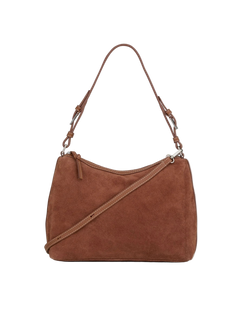 Suede Ginni Medi Bag - Brown Tortoise Shell
