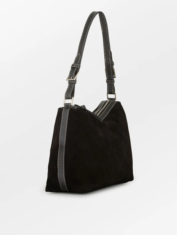 Suede Ginni Medi Bag - Black