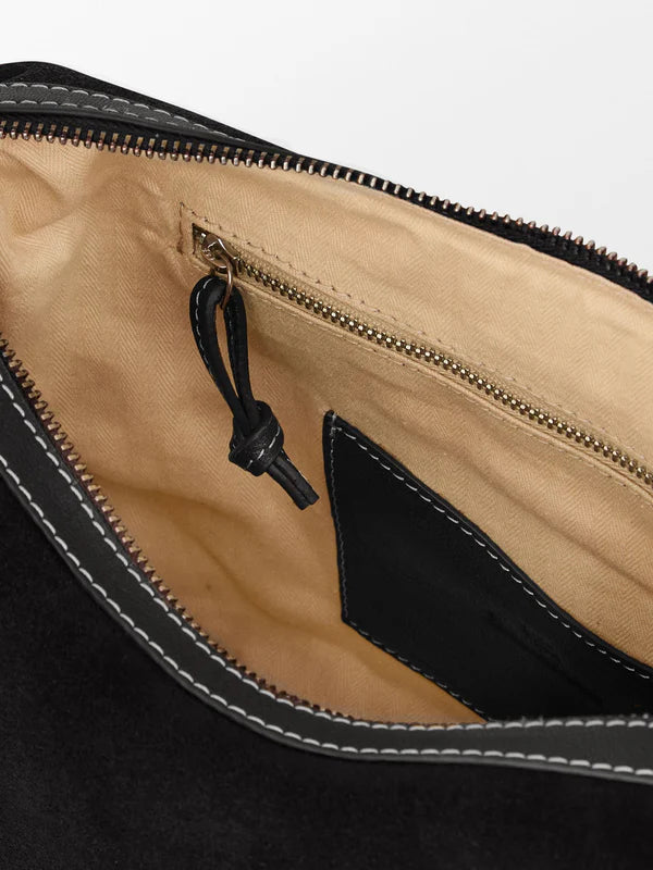 Suede Ginni Medi Bag - Black