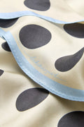 Maxi Polka Triangle Sia Scarf - Birch White