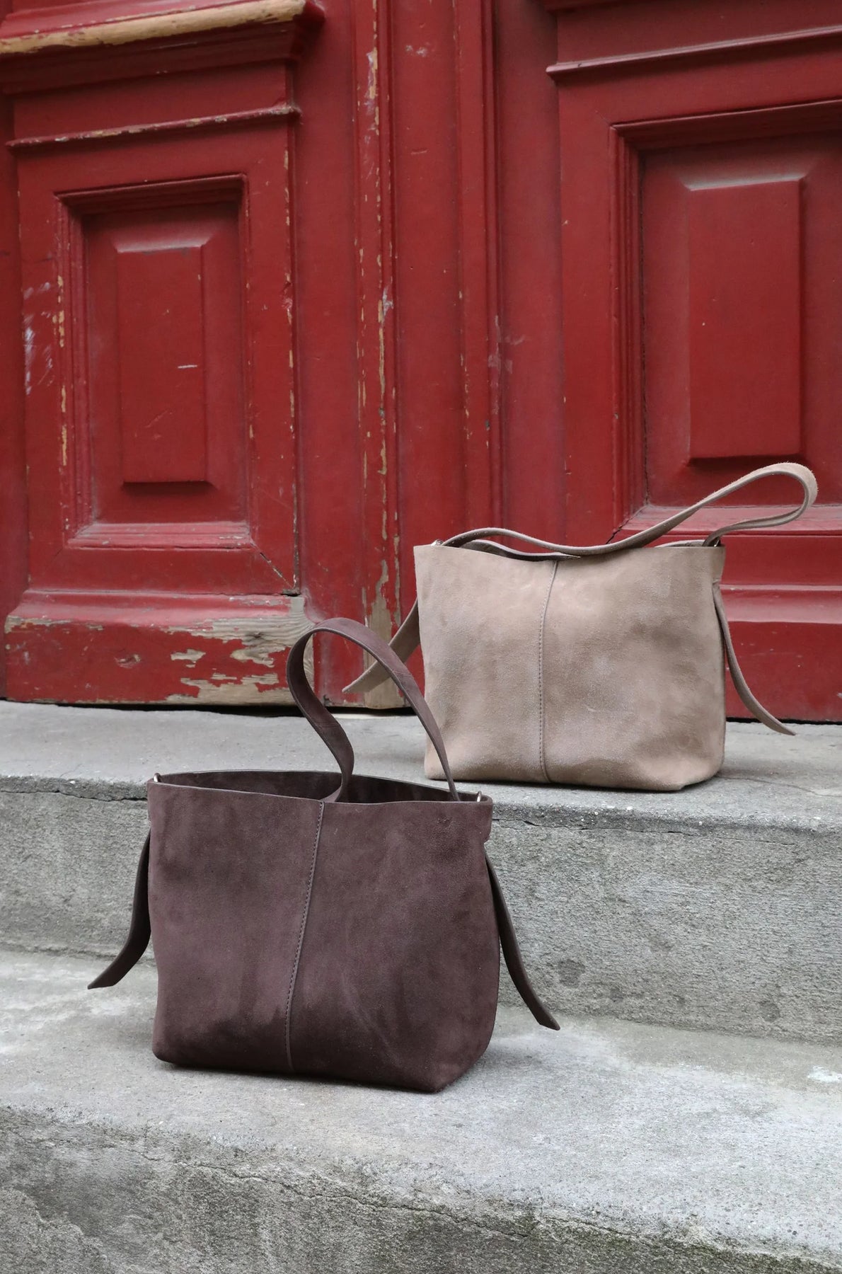 Suede Fraya Small Bag - Moral Gray