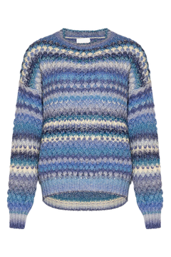 Gio Knit Sweater - Sky Mix