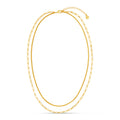 Open Link Chain 2-Row Halsband - Guld