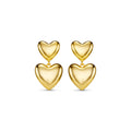 Statement Voluminous Heart Drop Örhängen - Guld