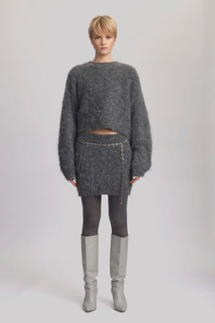SabiGZ Short Pullover - Gray Pinstripe Melange