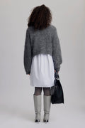 SabiGZ Short Pullover - Gray Pinstripe Melange