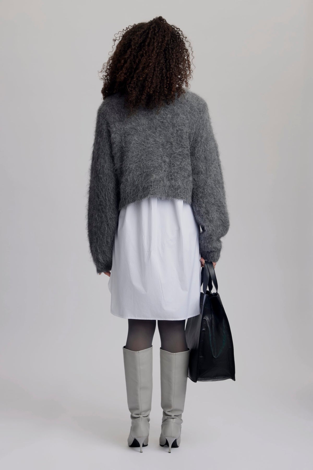 SabiGZ Short Pullover - Gray Pinstripe Melange