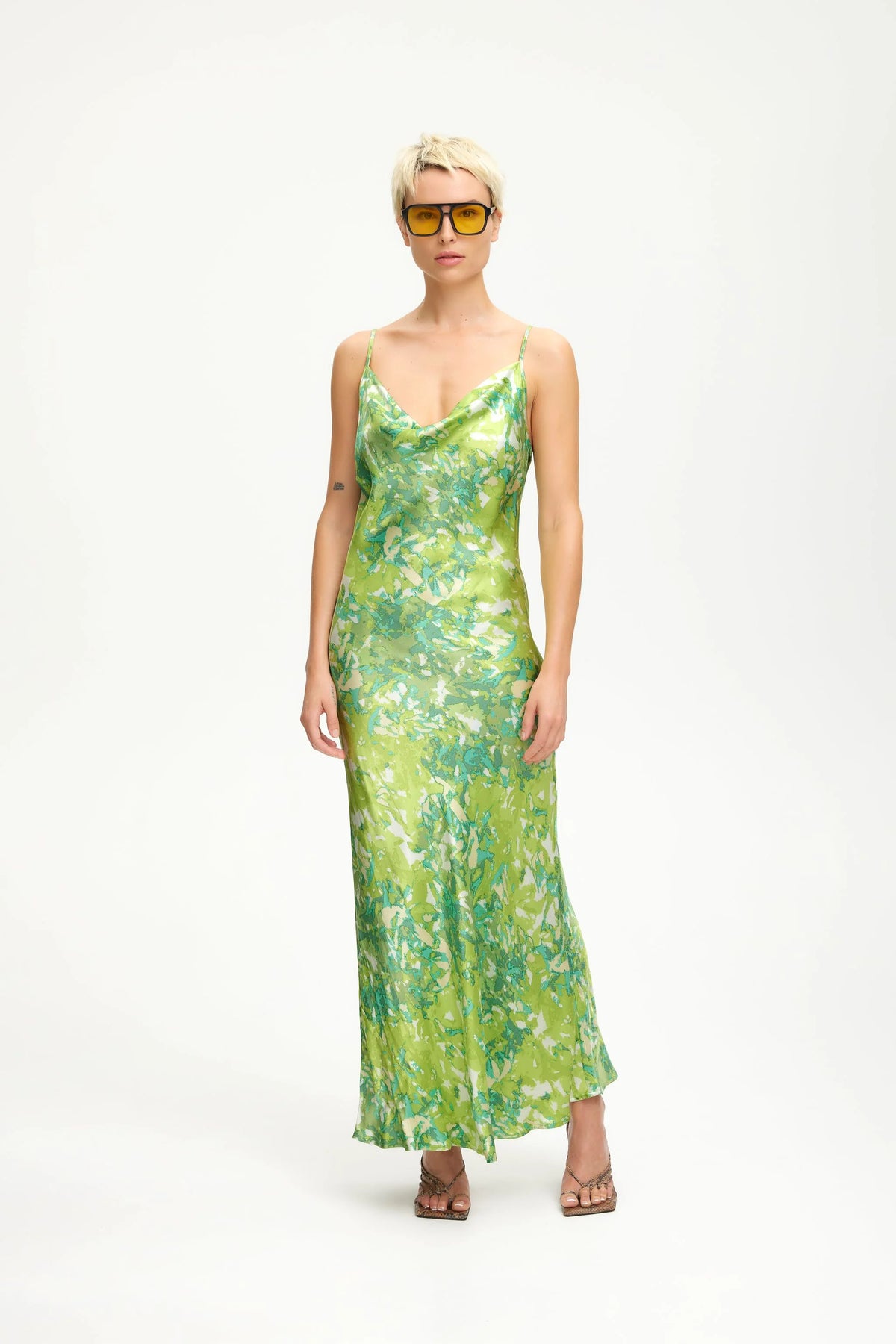 FuriaGZ P Strap Dress - Green Splash