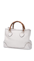 Gucci Bamboo Handle Tote Bag - Krämfärgad