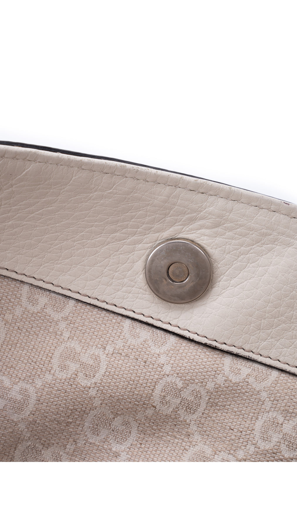 Gucci Bamboo Handle Tote Bag - Krämfärgad