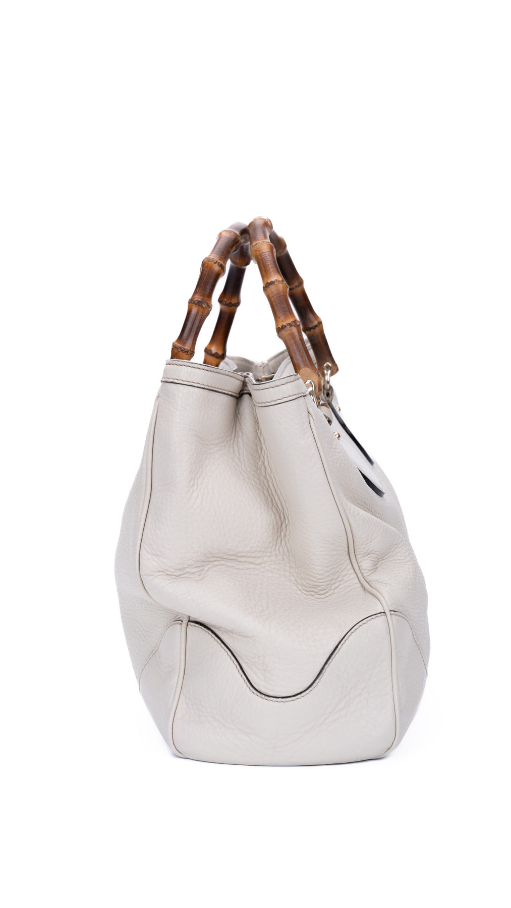 Gucci Bamboo Handle Tote Bag - Krämfärgad