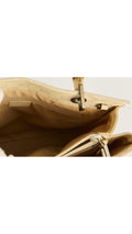 Gucci Monogram Bamboo Handle Tote Bag - Beige