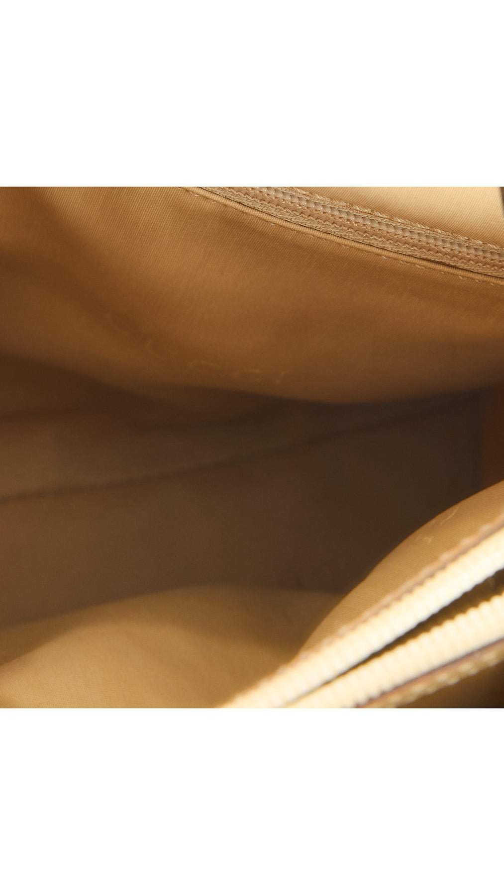 Gucci Monogram Bamboo Handle Tote Bag - Beige