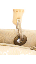 Gucci Monogram Bamboo Handle Tote Bag - Beige
