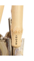 Gucci Monogram Bamboo Handle Tote Bag - Beige